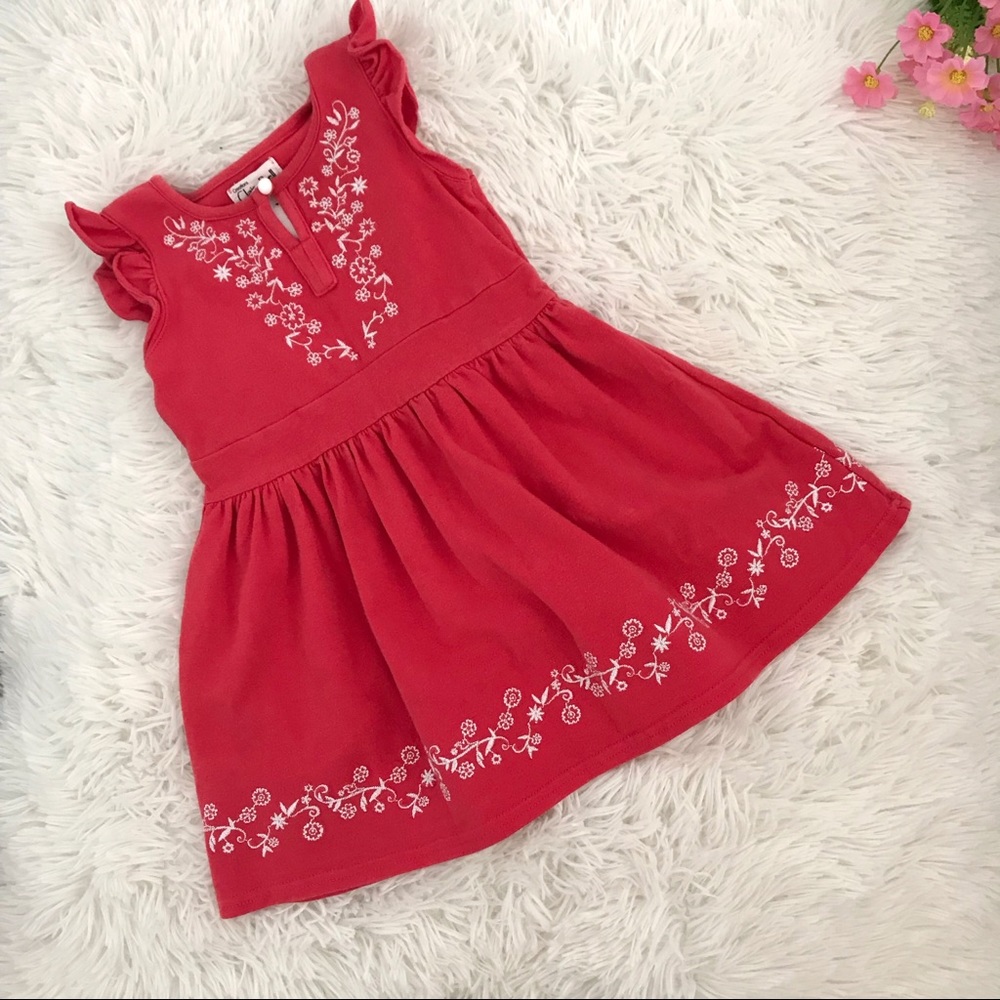 🌺 Toddler Girl Red Cotton Dress 🌺